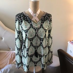 Rose+Olive floral print blouse